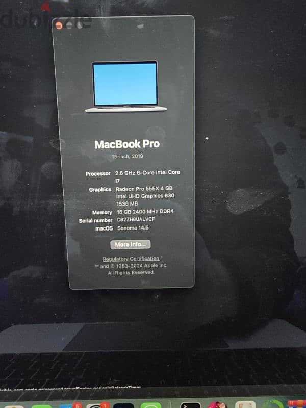 MacBook Pro 2019 Core I7 2