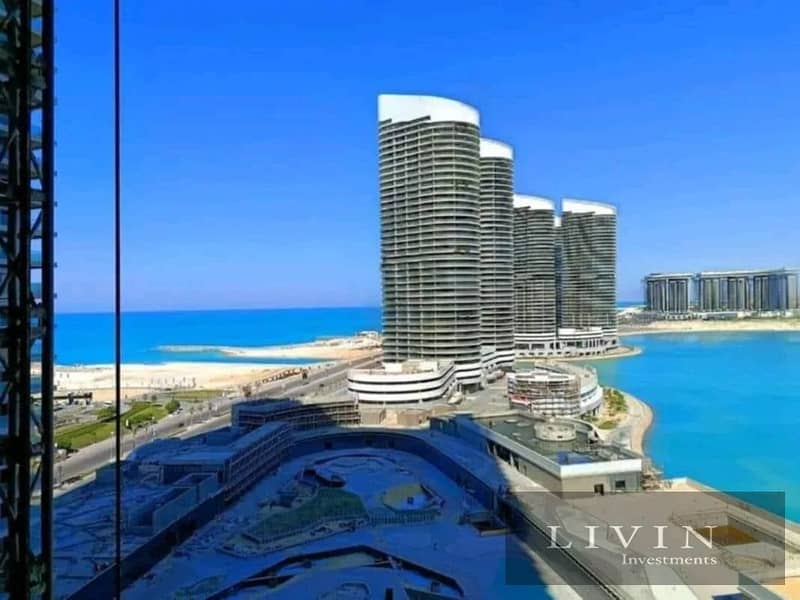 ready to move with 360,000 down payment 3 bedrooms apartment for sale in latin district , north coast , new alamain sea view & lagoon 3