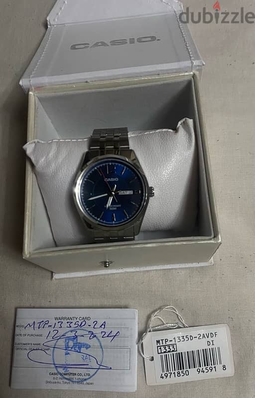 casio classic blue watch - MTP-1335D-2AVDF 1