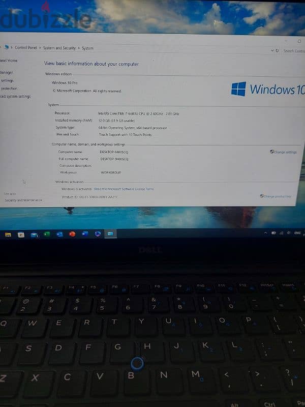Dell core i7 touch screen 1Tb , RAM 32GB وارد دبي استعمال خفيف 2
