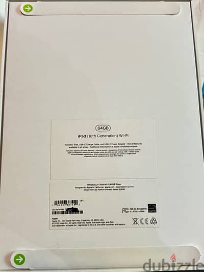 iPad (10th Generation )WIFI, 64GB , SILVER