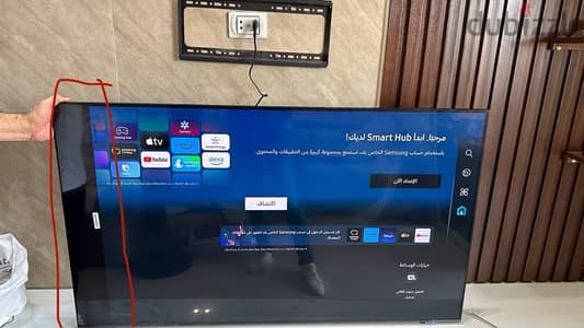 شاشة سامسونج 55 بوصة QLED سمارت frame less جديدة لم تستخدم ٥ دقائق