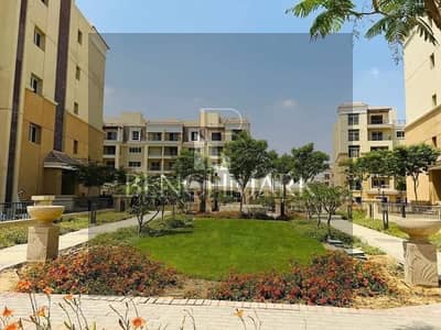 Garden apartment for sale 167 m in Sarai Compound New Cairo next to Madinaty, Fifth Settlement with 50% cash discount, installments over 12 years