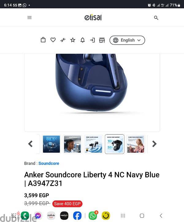 Soundcore liberty 4nc color blue new with full package and warranty 4