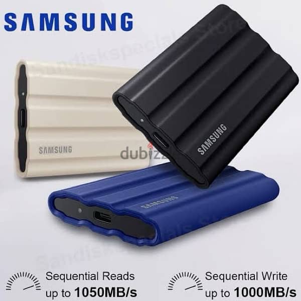 Samsung 1TB Portable External SSD T7 Shield 1