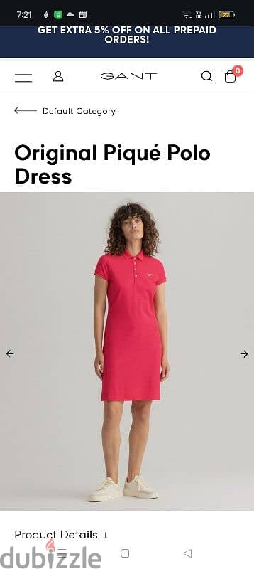 Original Gant Pique Polo Dress 0