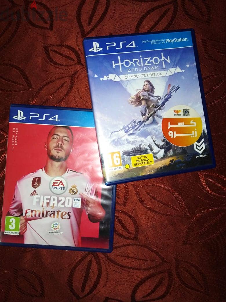 horizon zero dawn و fifa 20 cd ps4 0