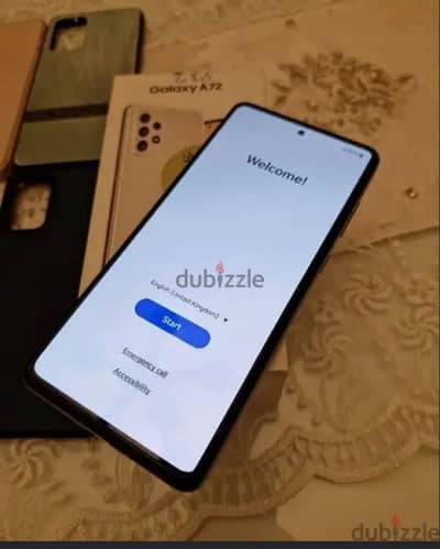 samsung A72 زيرو بجميع مشتملاته