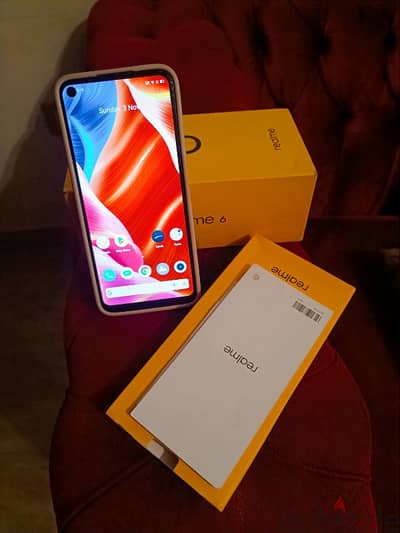 realme 6 بكل مشتملاته حاله جيده جدا