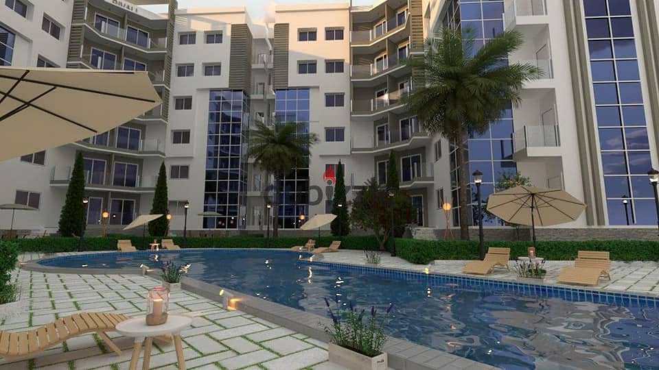 Hotel apartment for sale, fully finished with air conditioning, in front of Hyde Park in New Cairo, RIVALI. 0