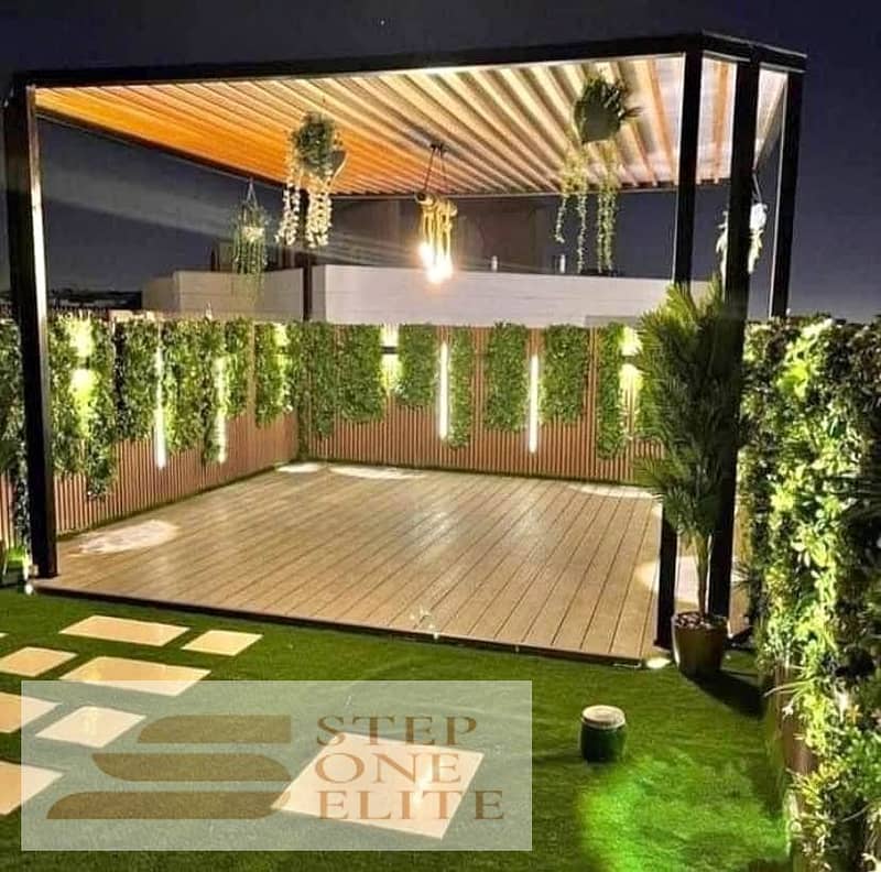 Receive immediately an apartment with a private garden in October, near Mall of Egypt 0