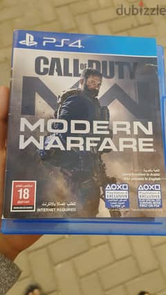 call of duty modern warfare ps4 مستعملة 0