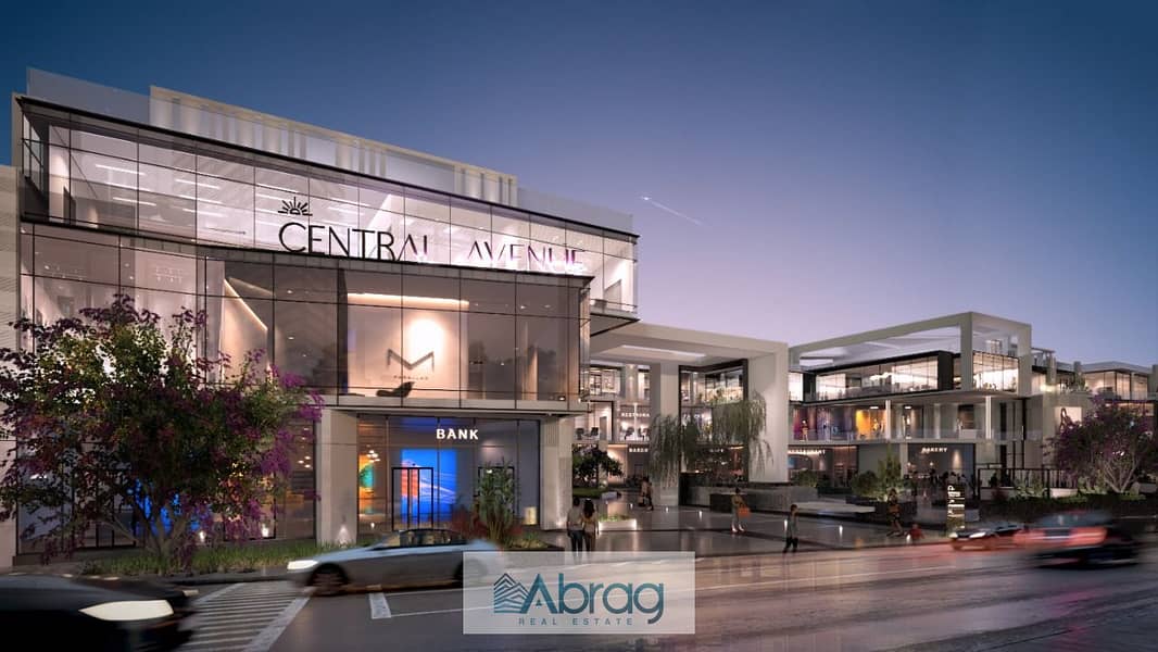 عياده للبيع 57م متشطبه بالتكيفات استلام 2025 بالشيخ زايد مول Central Avenue امام كابيتال بيزنس بارك 4