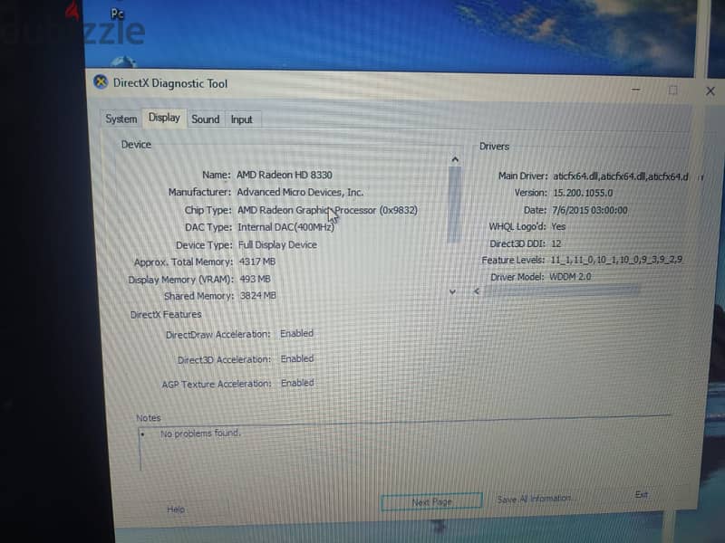 HP G3 255 SSD 64 +750 GB Ram8 With AMD vega ويندوز 10 5