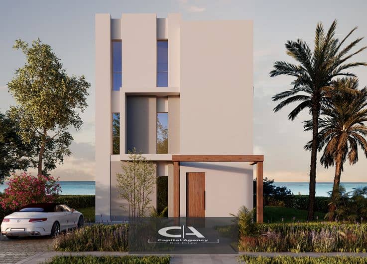 Two-room chalet for sale in Ain Sokhna, directly on the sea Only 5% down payment Installments over the longest payment plan 10