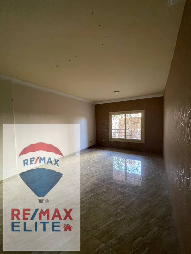 Ground floor apartment with garden for sale ready to move fully finished, in Banafseg Omarat  205m 3