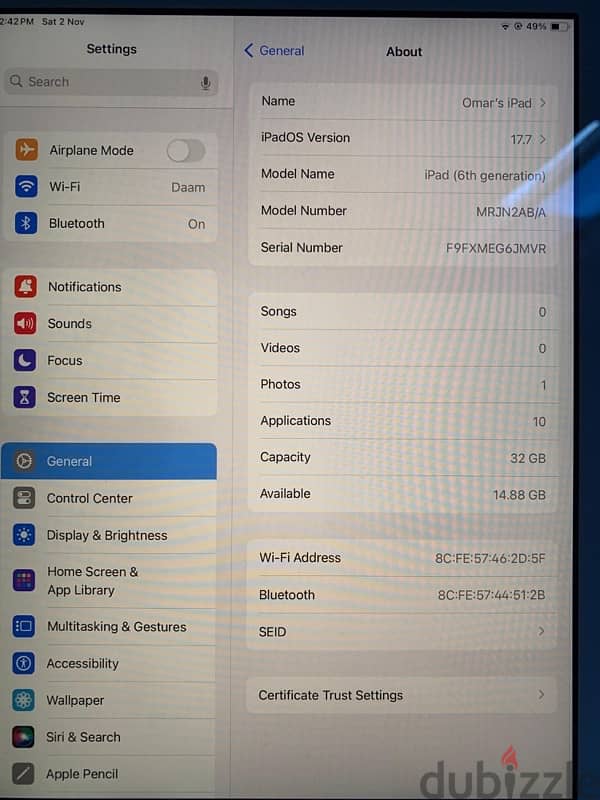 ipad 6th generation 2018 wifi 4