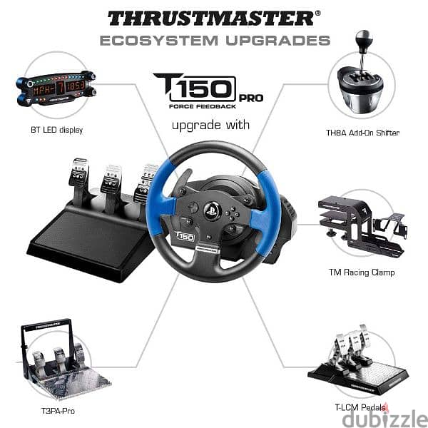 عجلة قيادة ألعاب الفيديو thrustmaster t150 4