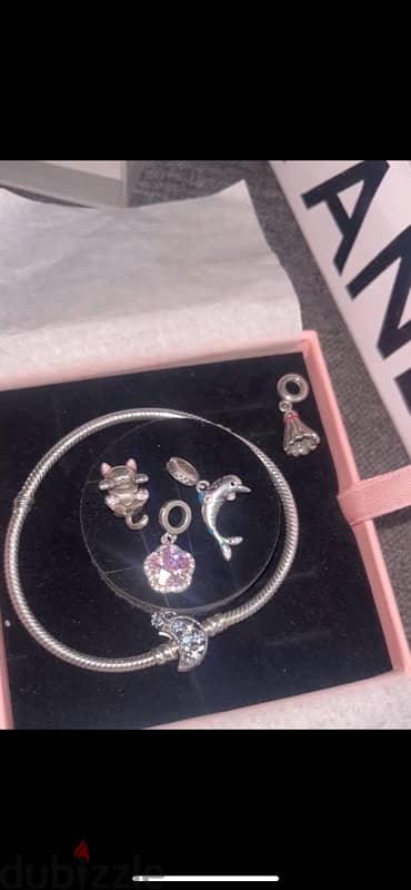 New pandora bracelet with 4 charms 3