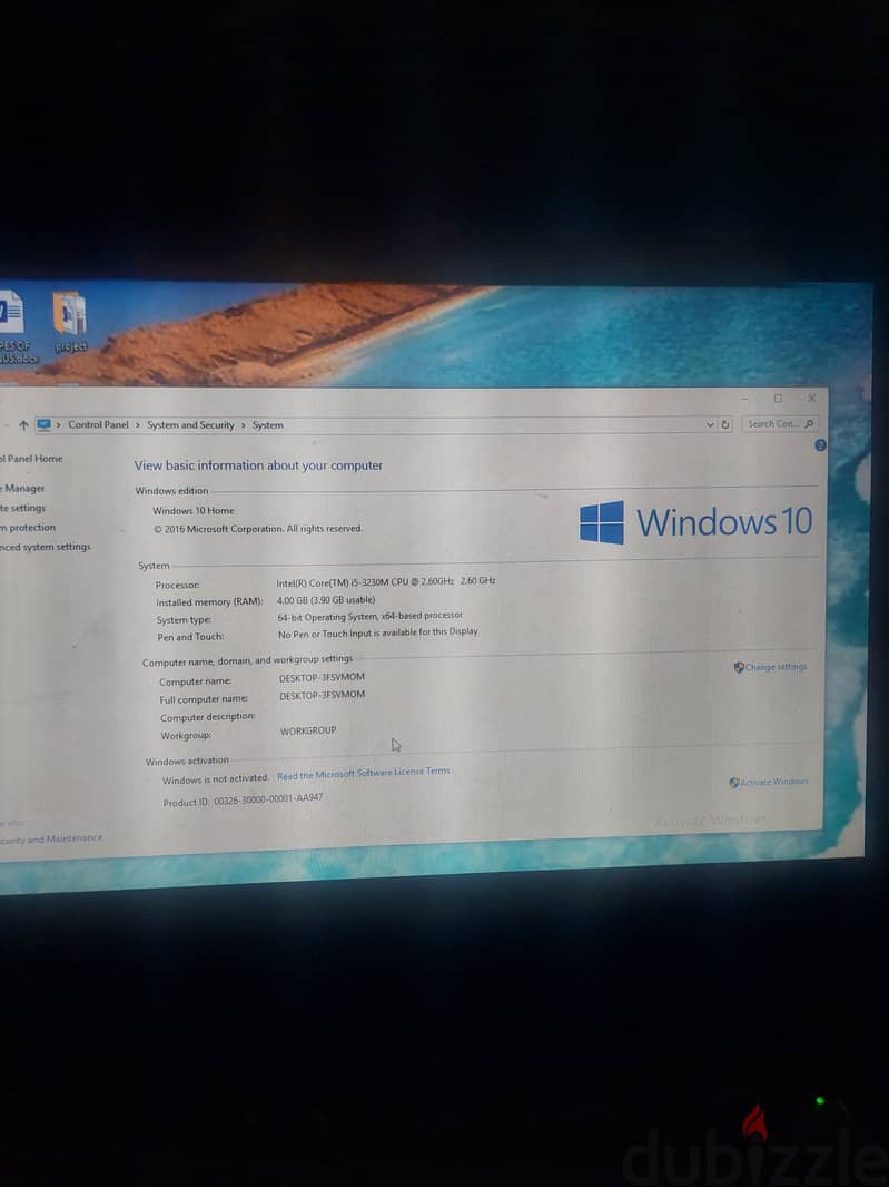 جهاز توشيبا core i5 جيل خامس يعمل عليwindows 10 4