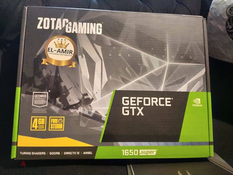 Gtx 1650 ( super ) (ddr6 ) (2 fans) zotac  gamin 4