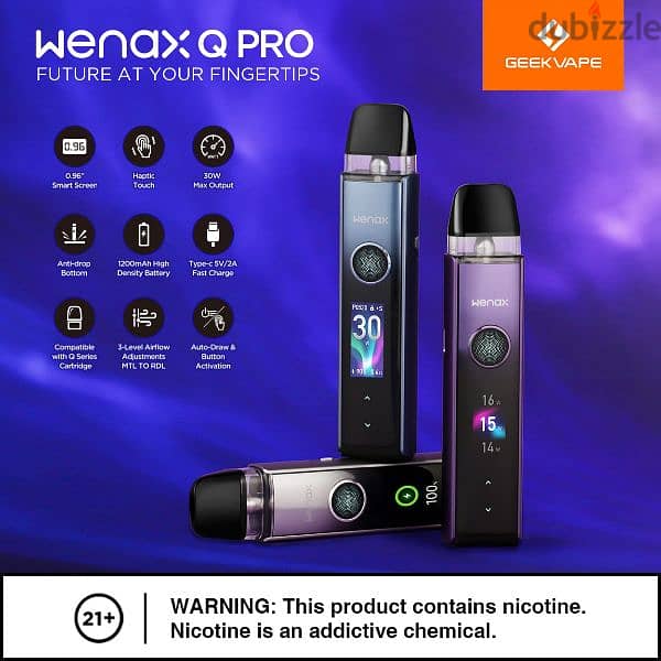 وينكس كيو برو جيك فيب جديد متبرشم لفترة محدودة Geekvape Wenax Q Pro 3