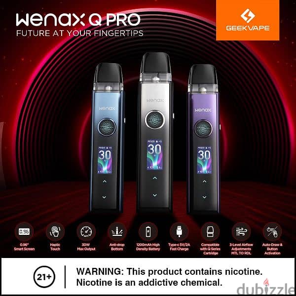 وينكس كيو برو جيك فيب جديد متبرشم لفترة محدودة Geekvape Wenax Q Pro 4