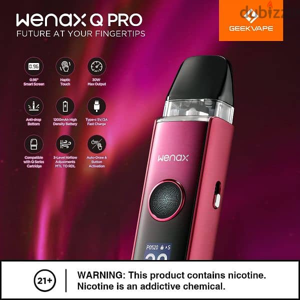 وينكس كيو برو جيك فيب جديد متبرشم لفترة محدودة Geekvape Wenax Q Pro 5