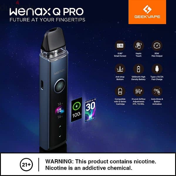 وينكس كيو برو جيك فيب جديد متبرشم لفترة محدودة Geekvape Wenax Q Pro 6