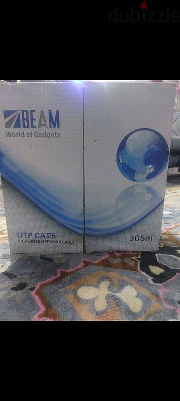 BEAM LAN CABLE UTP 4P 23AWG PVC CAT 6 كابل نت كات ٦