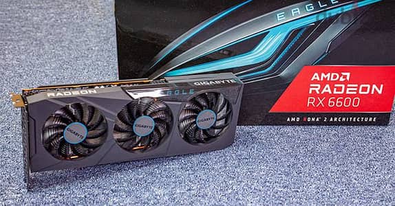 AMD RX 6600 8GB Gaming GPU 3 Fans -  كارت شاشة جيمينج ٣ مراوح