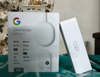 chromecast remote and power and cable