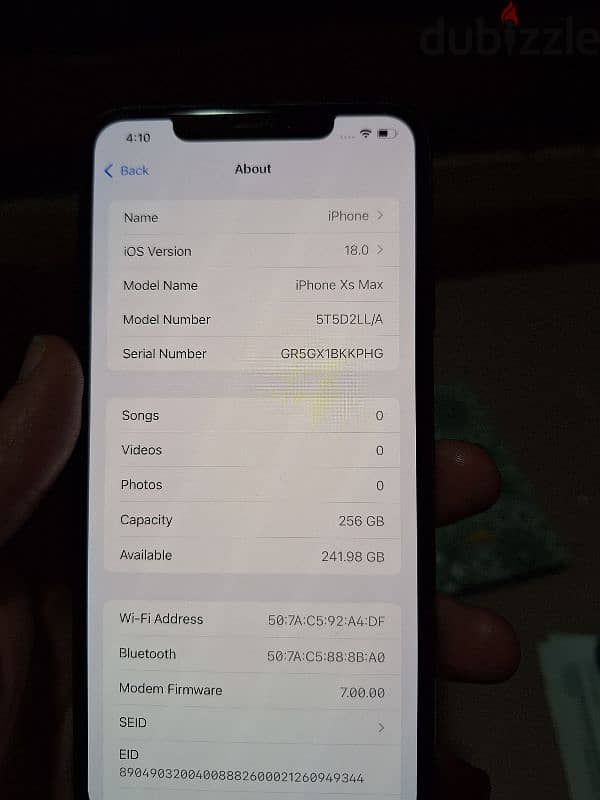 iPhone xsmax 256 86%battery 1