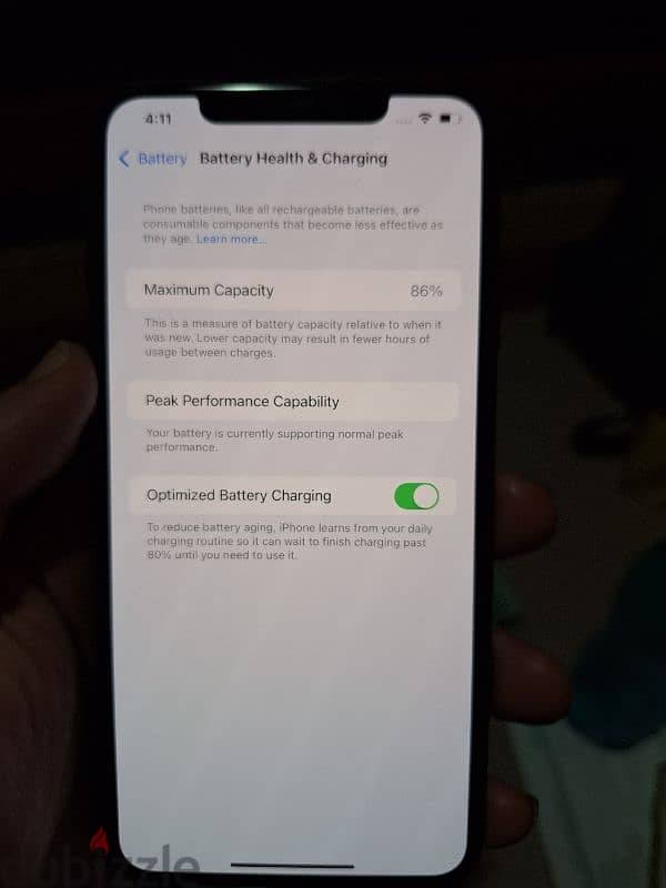 iPhone xsmax 256 86%battery 9