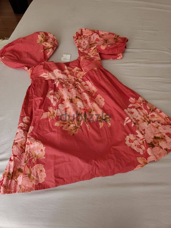 Free People Baby Doll Pink Floral Dress M 2