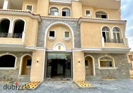 Villa for immediate delivery in Abha Compound in the heart of October, next to Al-Sayd Club.