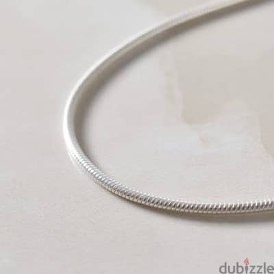 pure silver snake necklace