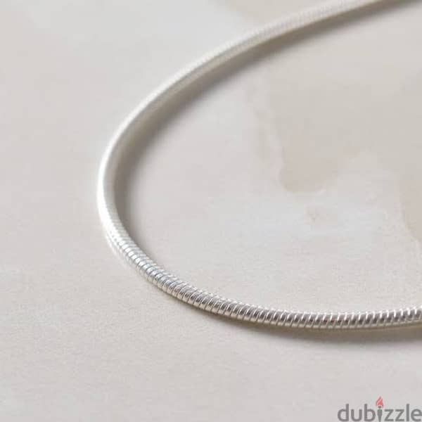 pure silver snake necklace 0