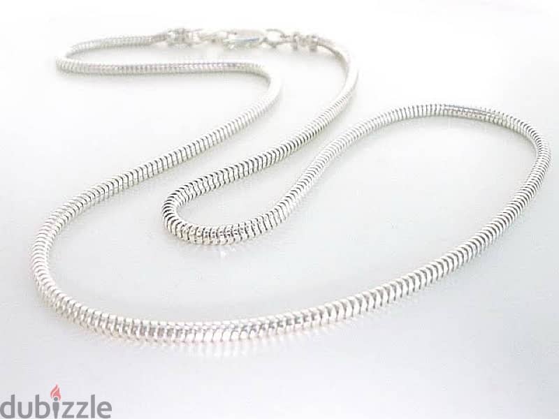 pure silver snake necklace 1