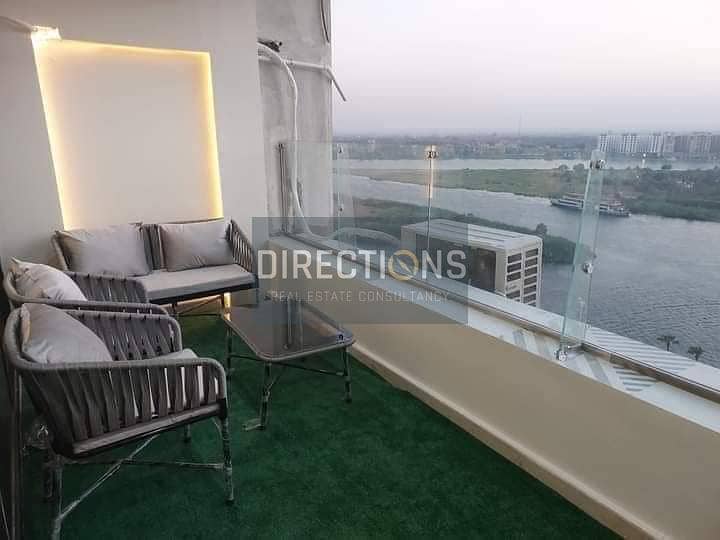 Panoramic view furnished + ACs hotel apartment | Ready To Move | On Maadi Corniche in Reve Du Nil beside Hilton Maadi 9