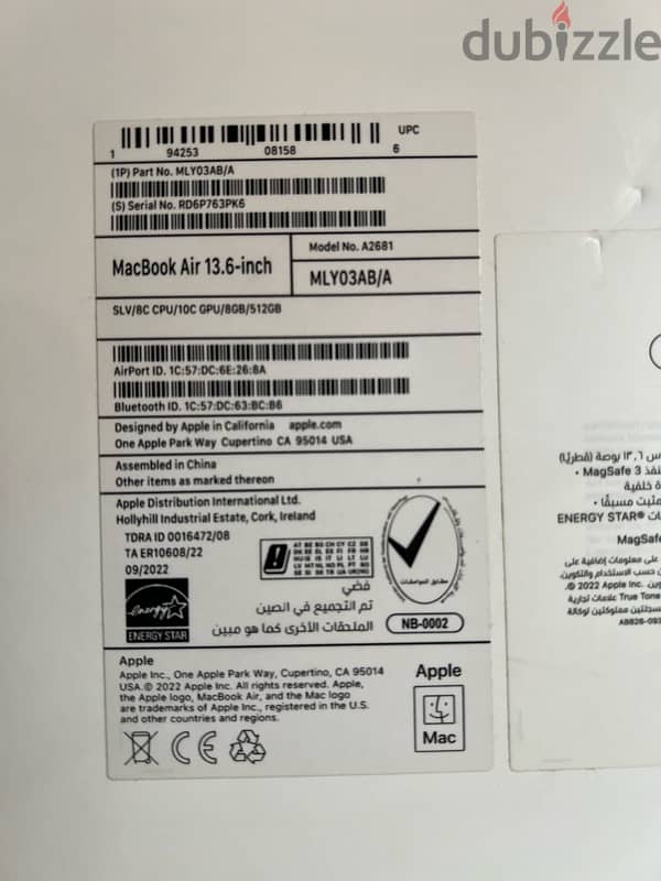 MacBook Air M2 512GB 10