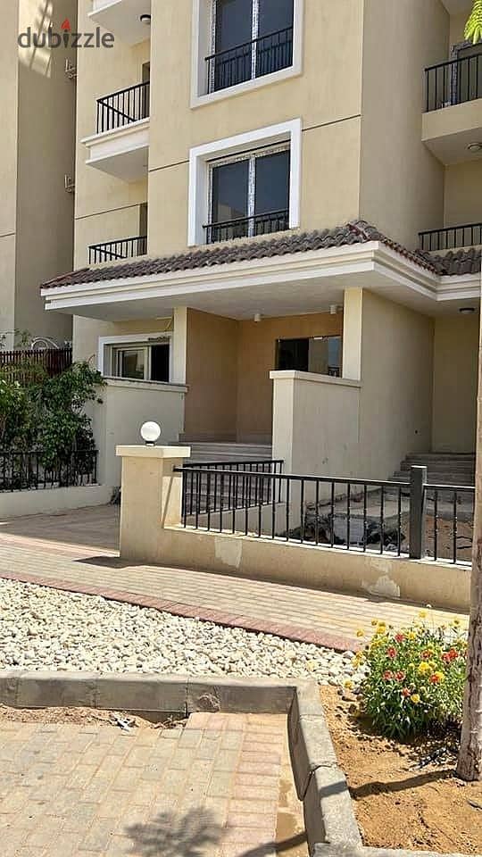 For sale, a 3-bedroom apartment with a lagoon view in Sarai Compound, directly on the Suez Road, with a down payment of 680K 2