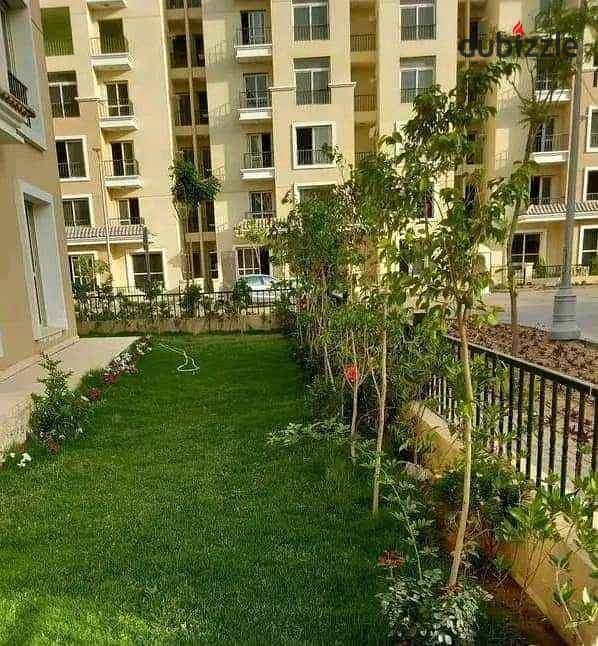 For sale, apartment with 3 rooms and a private garden, 95 square meters, in a prime location in Sarai Compound, in front of Madinaty 0