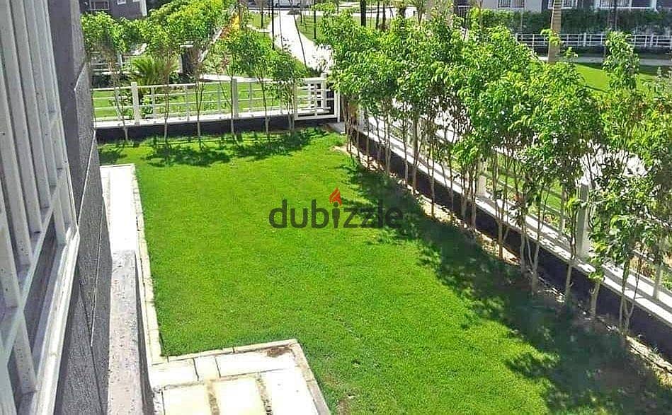 Apartment with garden ready to move open view for sale in new cairo installments next to Al Rehab 5