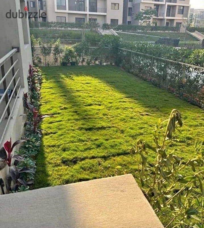 Apartment with garden ready to move open view for sale in new cairo installments next to Al Rehab 6