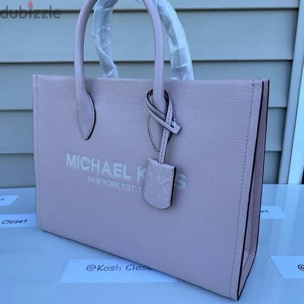 Michael Kors Mirella Medium Pebbled Leather Tote Bag 1