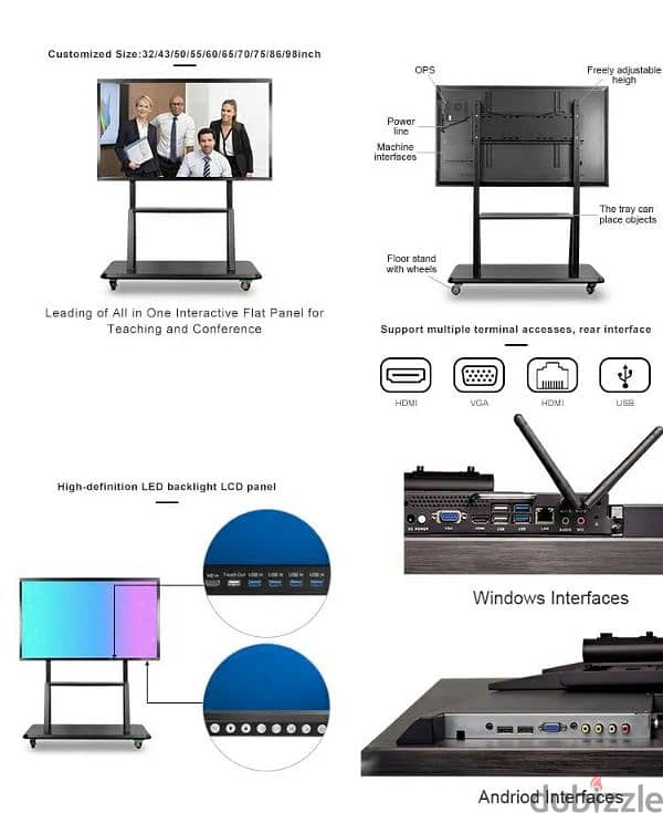 اعلان شاشه  تفاعلية ٧٥ بوصة ماركة YCZX 3