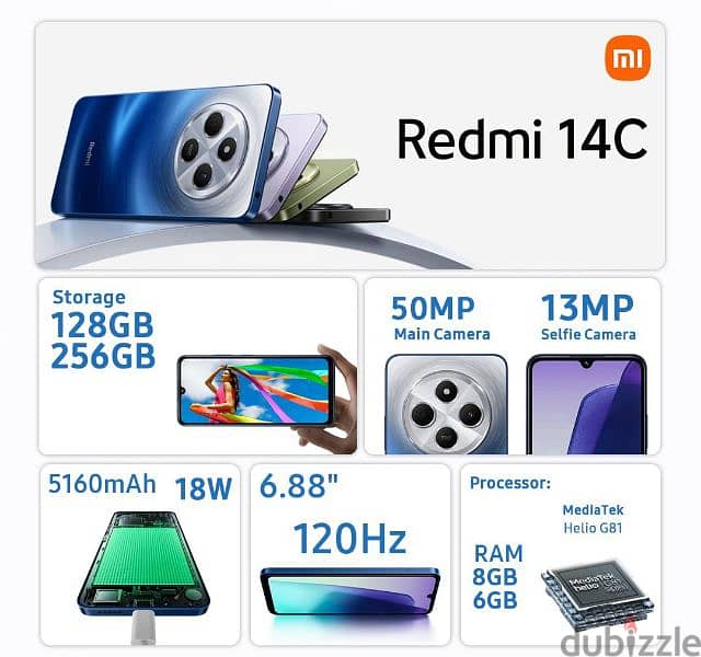 Xiaomi Redmi 14c 256/8 & 18 months guarantee 11