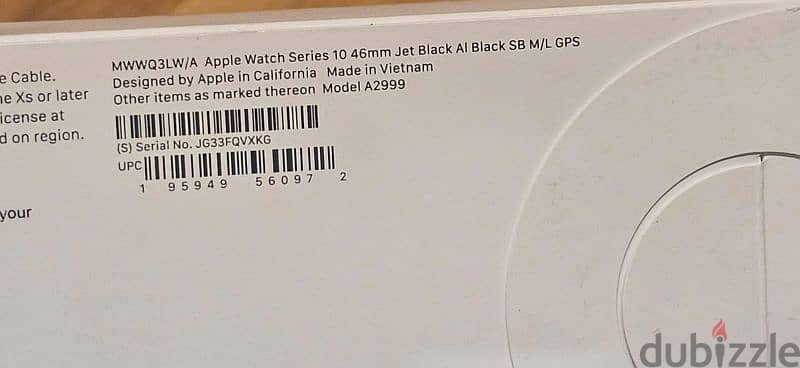 apple series 10 46 mm Black smart watch new sealed 1