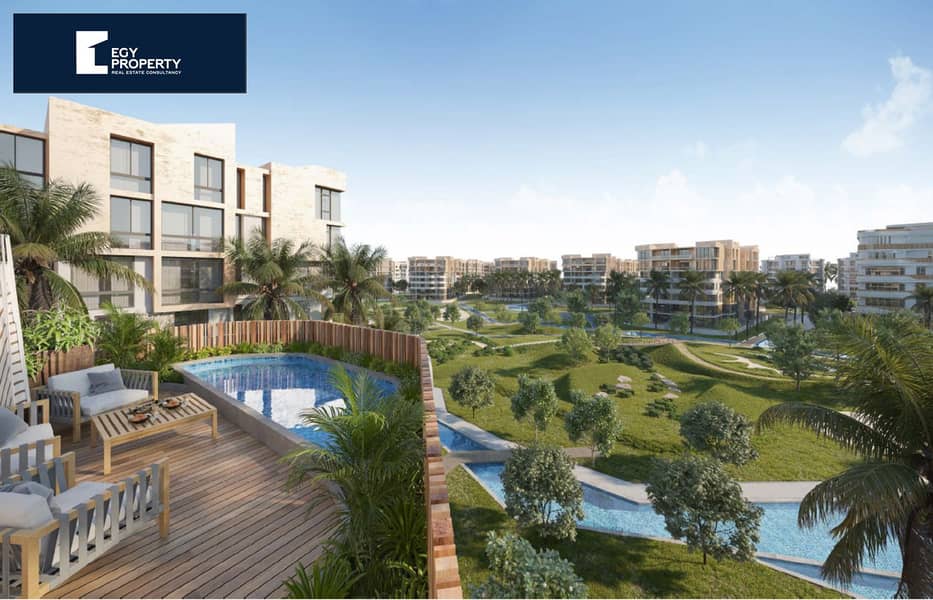 Apartment for sale in compound BloomFields mostakbal city Remaining 300,000 only with installments 0